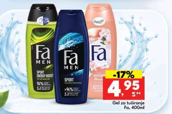 Gel za tuširanje Fa, 400ml