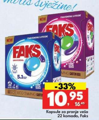 Faks kapsule za pranje veša