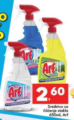 Sredstvo za čišćenje stakla 650ml, Arf