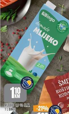 Mlijeko 2.0% m.m.