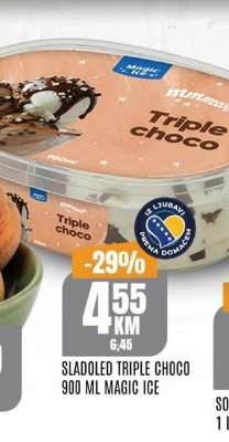 SLADOLED TRIPLE CHOCO 900 ML MAGIC ICE