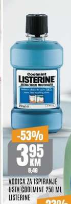VODICA ZA ISPIRANJE USTA COOLMINT 250 ML LISTERINE