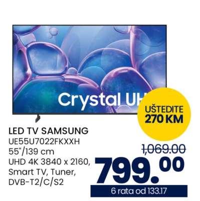 LED TV SAMSUNG UE55U7022FKXXH