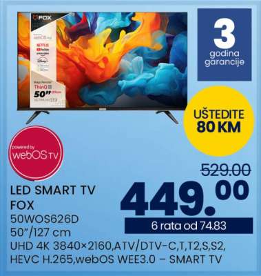 LED SMART TV FOX 50WOS626D