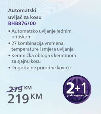 Automatski uvijač za kosu BHB876/00