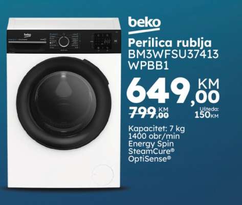 Perilica rublja BM3WFSU37413 WPBB1