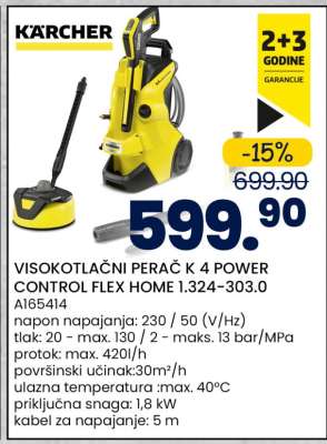 VISOKOTLAČNI PERAČ K 4 POWER CONTROL FLEX HOME 1.324-303.0