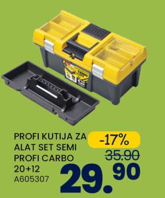 PROFI KUTIJA ZA ALAT SET SEMI PROFI CARBO 20+12