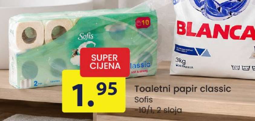 Toaletni papir classic Sofis