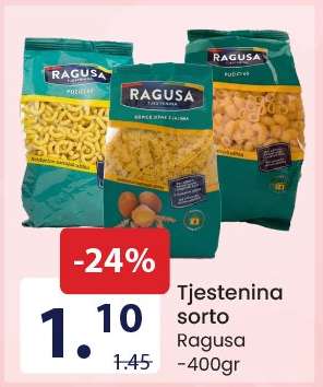 Tjestenina sorto Ragusa