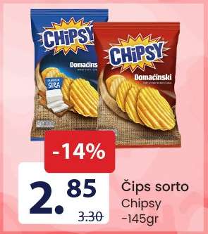 Čips sorto chipsy