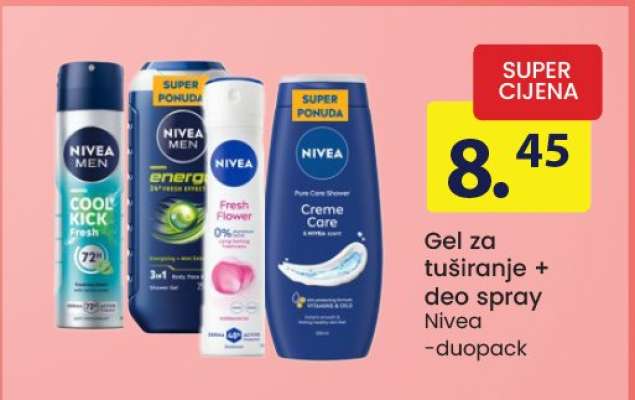 Gel za tuširanje, deo spray