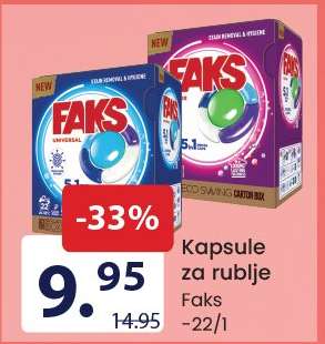 Kapsule za rublje Faks