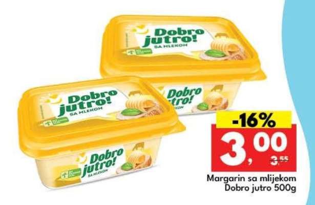 Margarin sa mlijekom Dobro jutro 500g