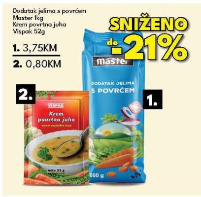 Dodatak jelima s povrćem Master 1kg
