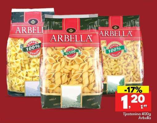 Tjestenina 400g Arbella