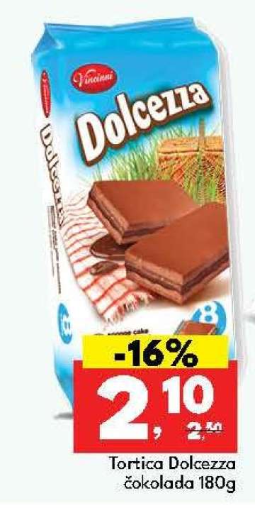 Tortica Dolcezza čokolada 180g