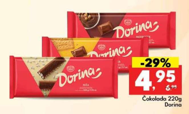 Čokolada 220g Dorina