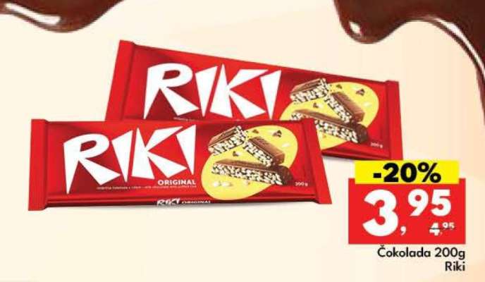 Čokolada 200g Riki