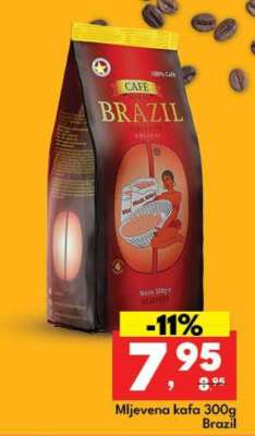 Mljevena kafa 300g Brazil