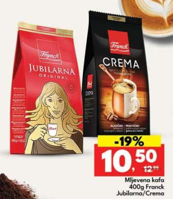Mljevena kafa 400g Franck Jubilarna/Crema