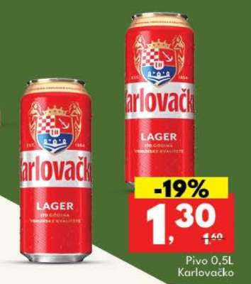 Pivo 0,5L Karlovačko