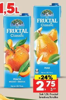 Sok 1,5L Fructal breskva/kruška