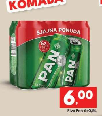 Pivo Pan 6x0,5L