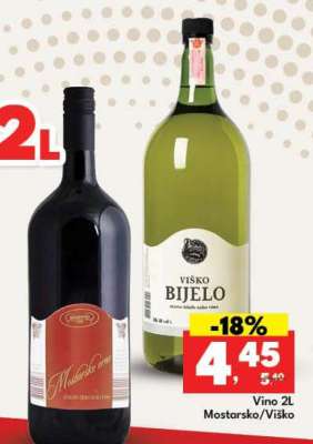 Vino 2L Mostarsko/Viško