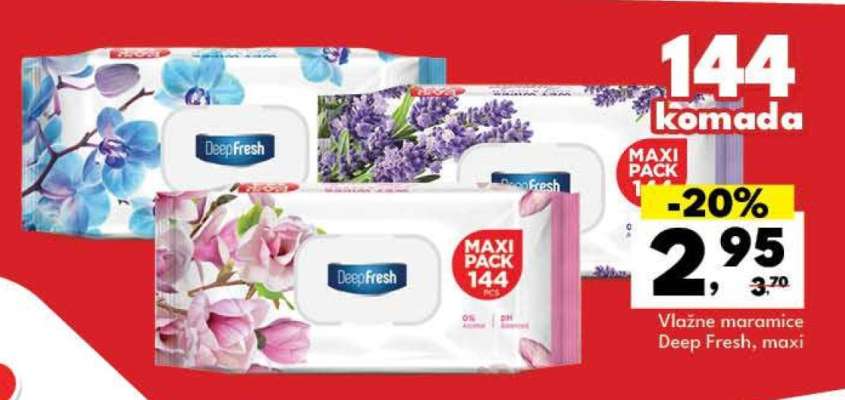 Vlažne maramice Deep Fresh, maxi