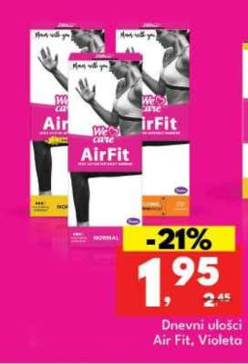 Dnevni ulošci Air Fit, Violeta