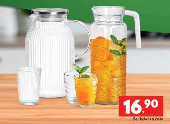 Set bokal + 6 čaša
