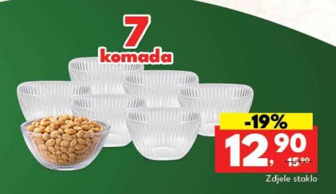 7 komada Zdjele staklo