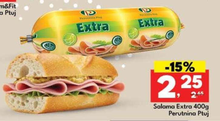 Salama extra 400g Perutnina Ptuj