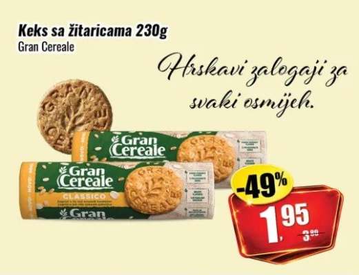 Keks sa žitaricama 230g