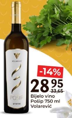 Bijelo vino Pošip 750 ml Volarević