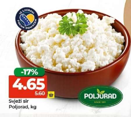 Svježi sir Poljorad, kg