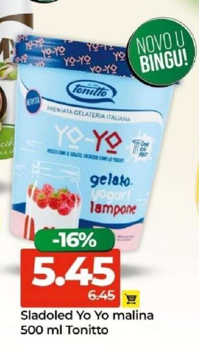 Sladoled Yo Yo malina 500 ml Tonitto
