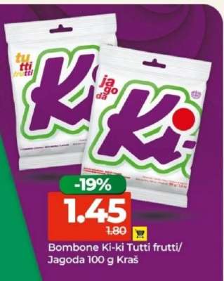 Bombone Ki-ki Tutti frutti/Jagoda 100 g Kraš