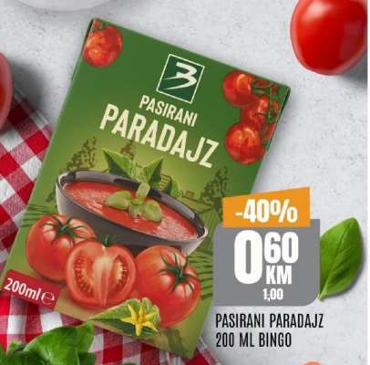 Pasirani paradajz 200 ml, Bingo