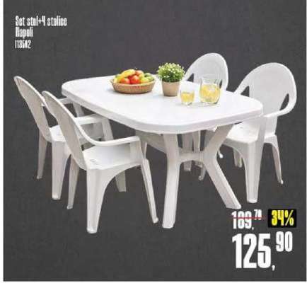 Set stol + 4 stolice Napoli