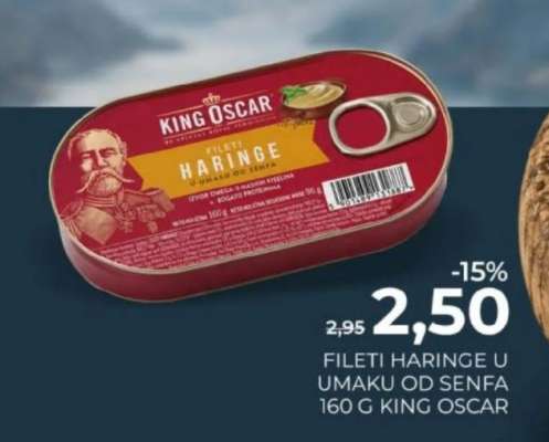 FILETI HARINGE U UMAKU OD SENFA 160 G KING OSCAR