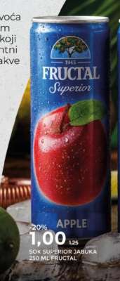 SOK SUPERIOR JABUKA 250 ML FRUCTAL