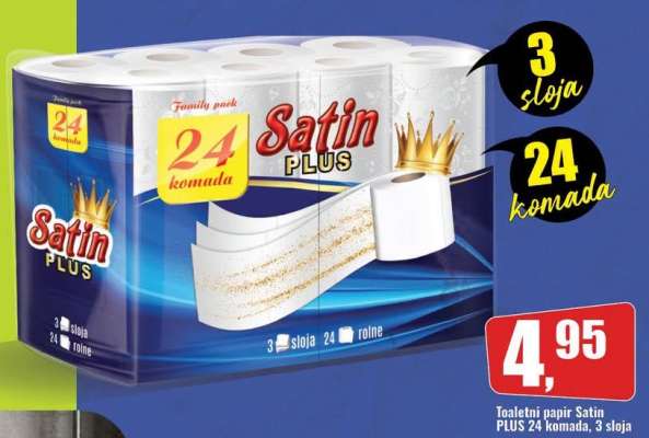 Toaletni papir Satin plus