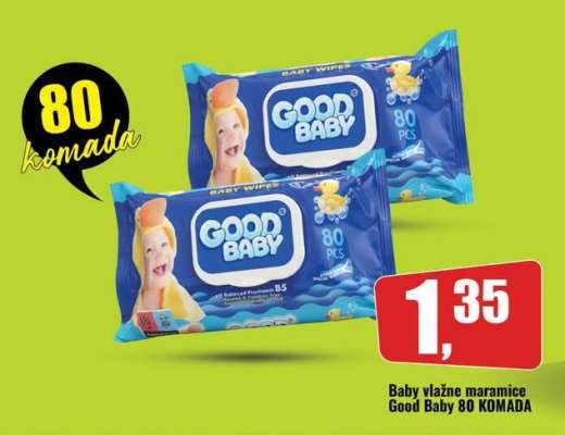 Baby vlažne maramice Good Baby 80 KOMADA