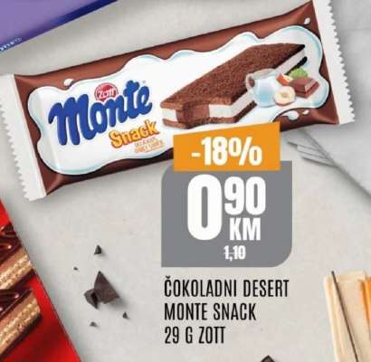 Čokoladni desert Monte Snack