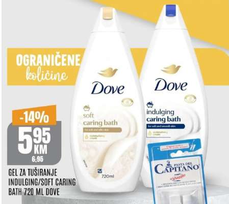 GEL ZA TUŠIRANJE INDULGING/SOFT CARING BATH 720 ML DOVE