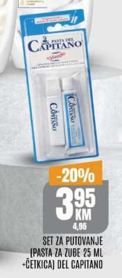 SET ZA PUTOVANJE (PASTA ZA ZUBE 25 ML + ČETKICA) DEL CAPITANO