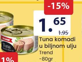 Tuna komadi u biljnom ulju
