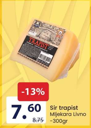 Sir trapist Mljekara Livno
